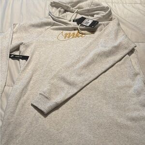 Nike Gray Hoodie dress with Gold Logo
